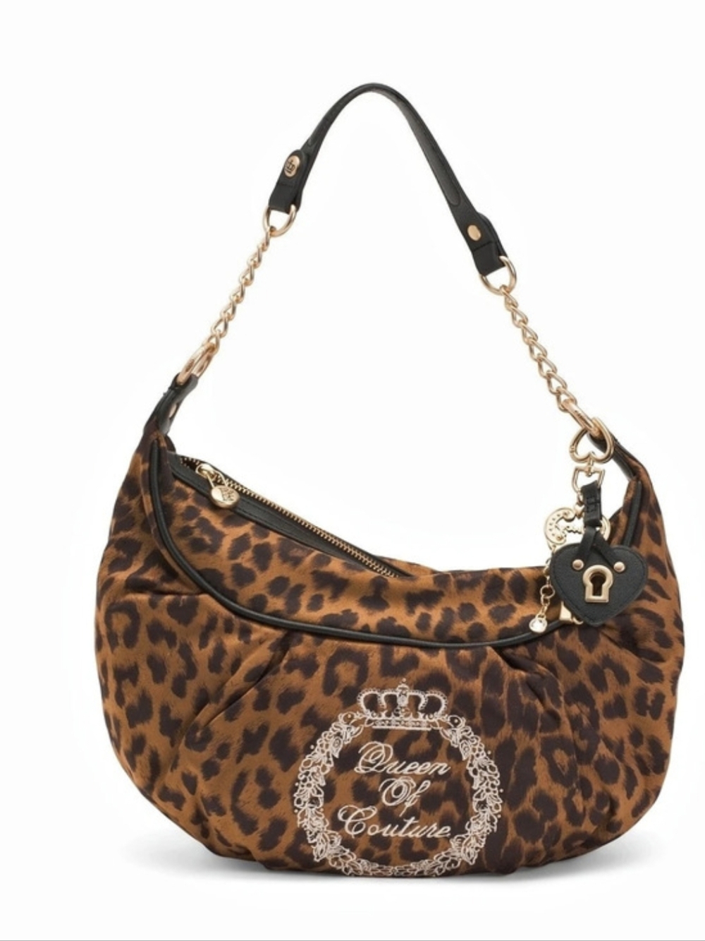 🖤▪️Juicy Couture ▪️Royal Crest Leopard Print Shoulder Queen Hobo Bag
